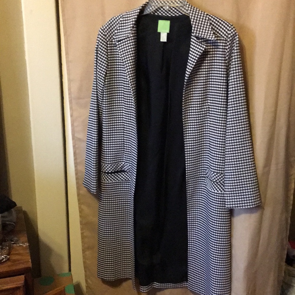 🎉 HP Statement Style 🎉.   gingham longline blazer - Picture 5 of 7